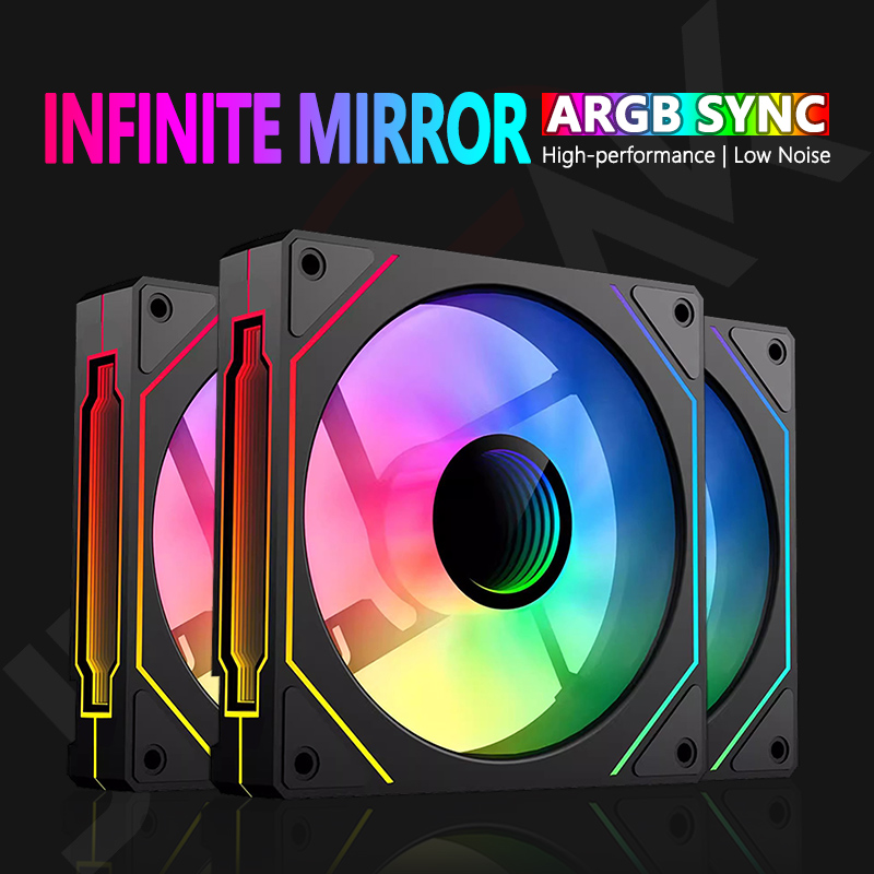 Pc Water Cooling - JUMPEAK-MS120 mm Ventilador Caso, 5V, ARGB,