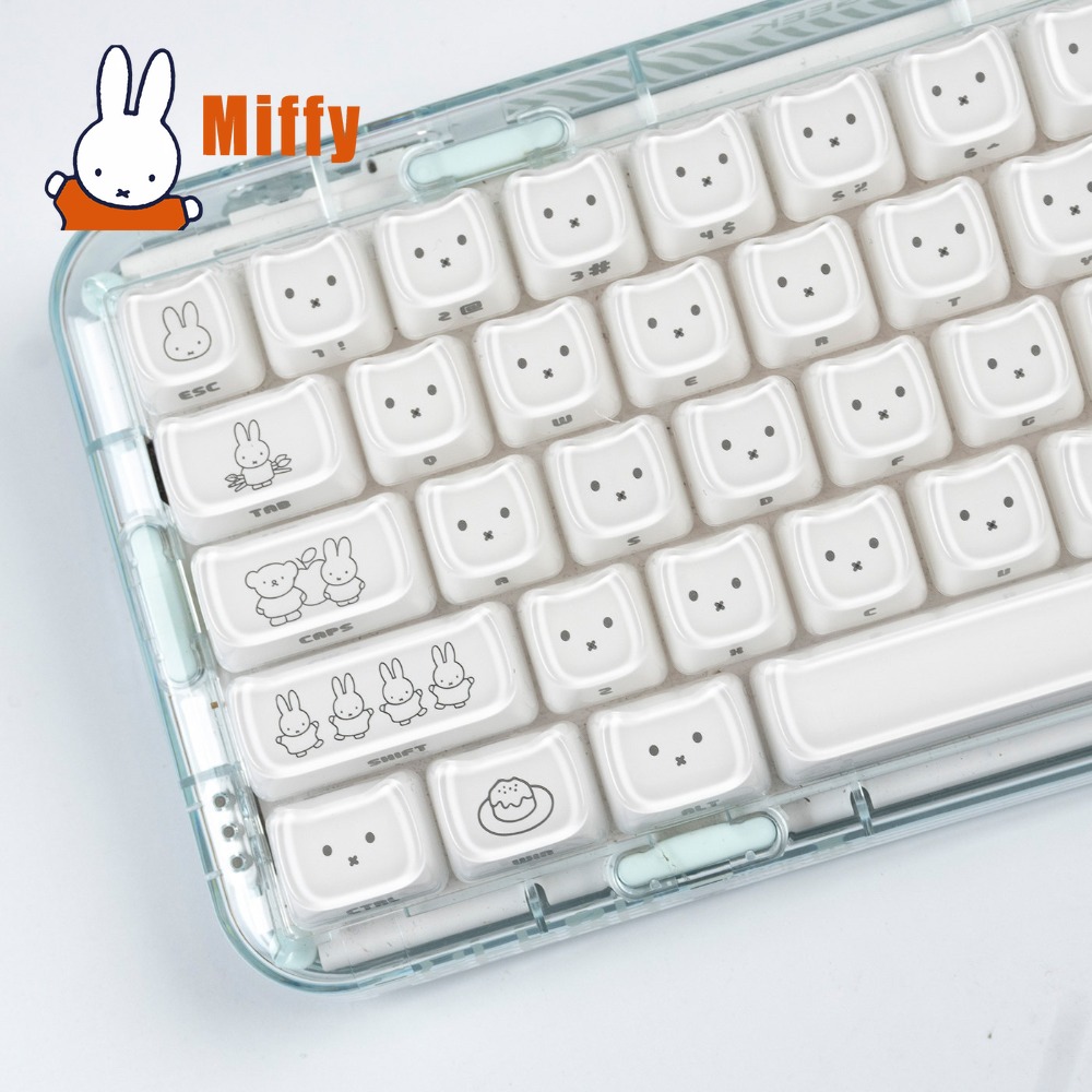 Teclas Kawaii Miffy: Keycaps d - Pc Gaming Lounge avaliação e preço